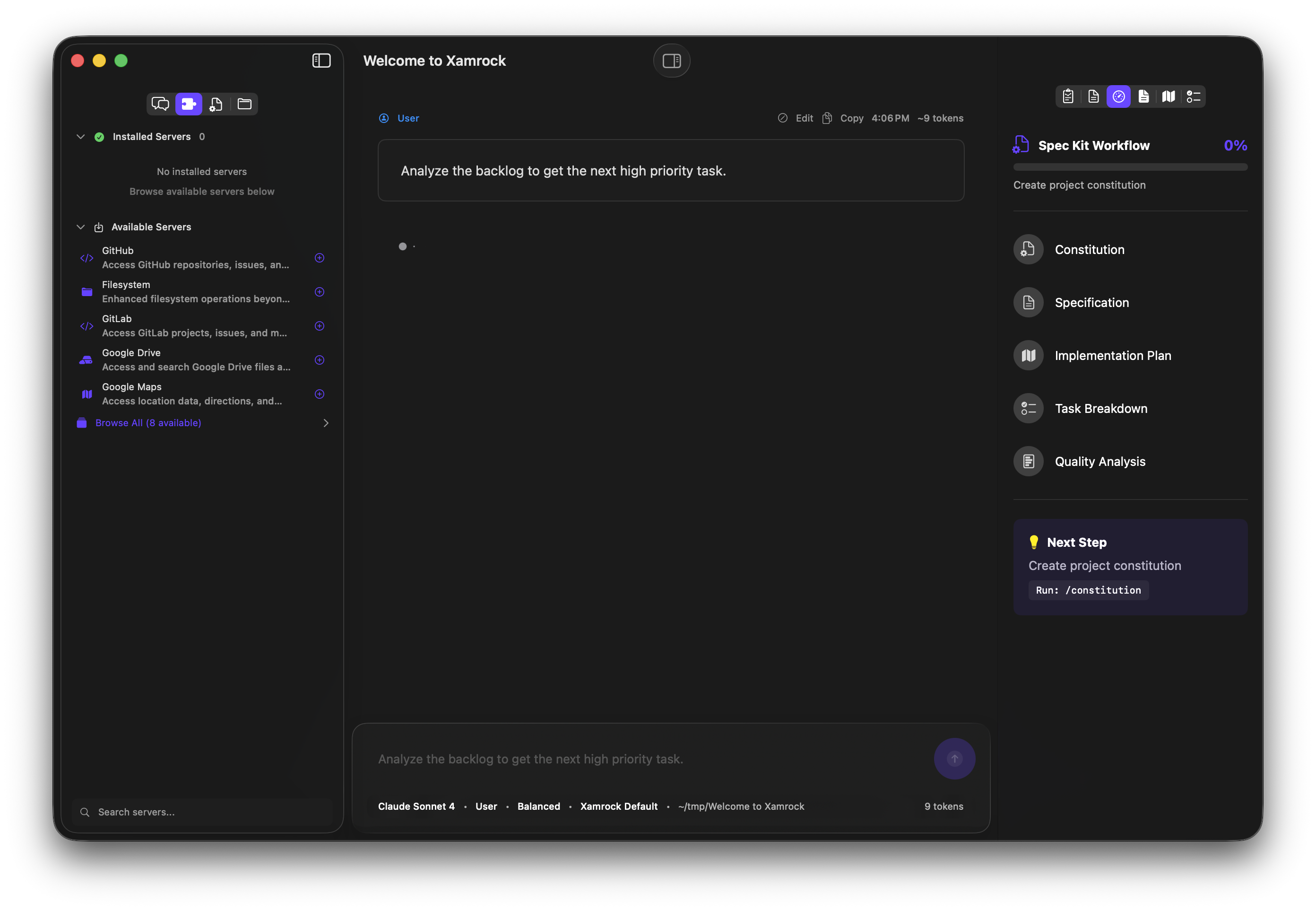 Xamrock IDE Interface